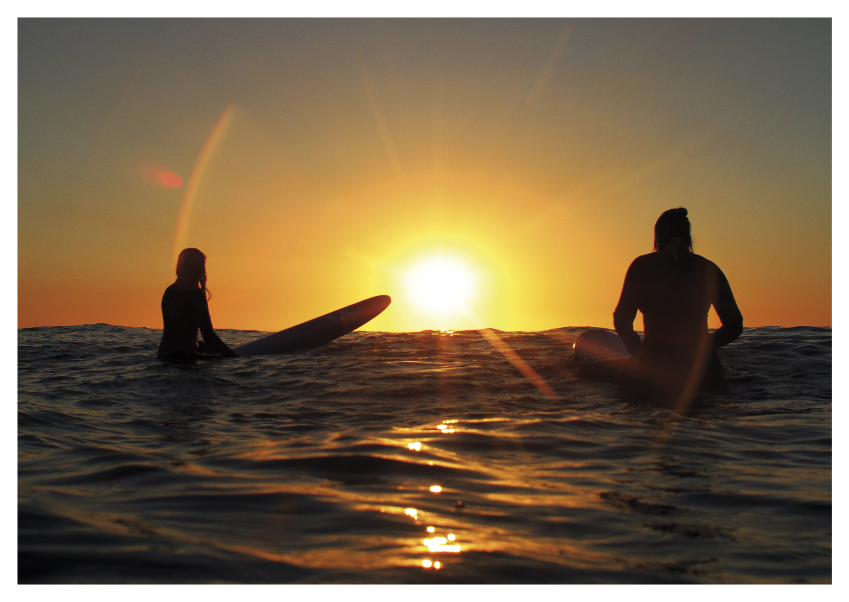 sunset surf