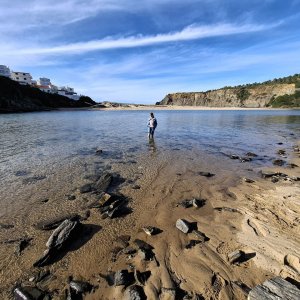 Bucht von Odeceixe, Flussstrand